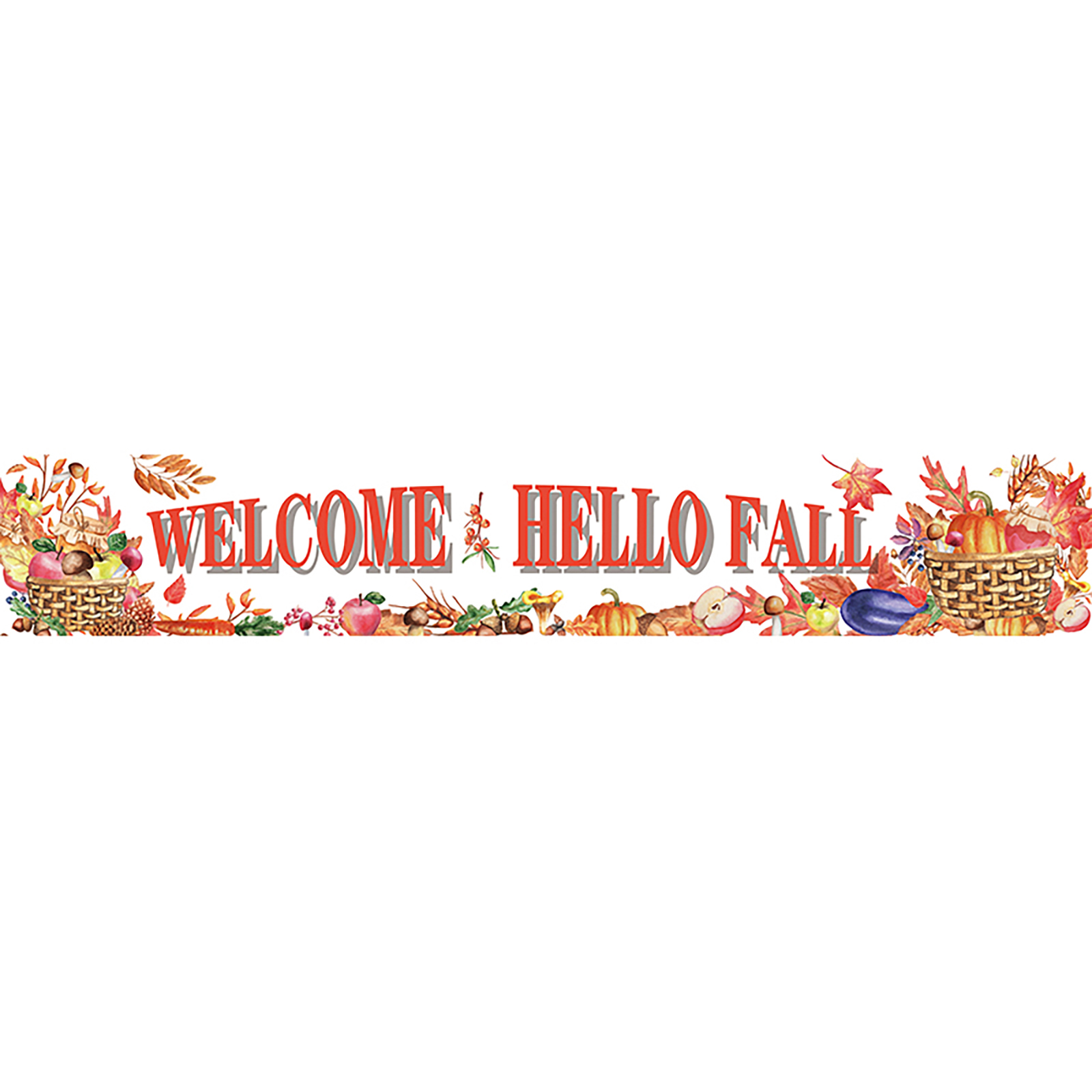 

Large Happy Fall Banner - Fabric Fall Maple Leaves Pumpkin Banner Decor, Gejhf04, 501 Original