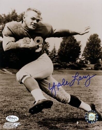 Yale Lary Lions Signed Jsa Cert Sticker 8x10 Photo Poster painting Autograph