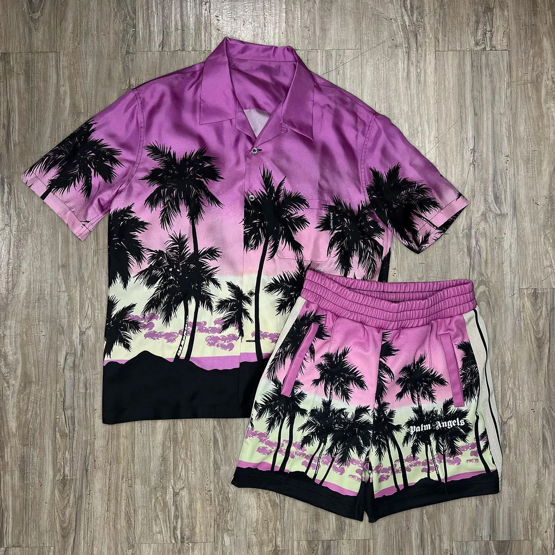Loveciss®/ Hawaiian Vacation Printed Shirt And Shorts Co-Ord