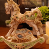 Music Box Rocking Horse--Carousel Rocking Horse with Flowers