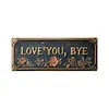 Love You Bye Vintage Floral Wall Plaque Street Sign for Home/Living Room/Bedroom