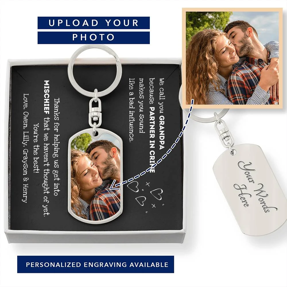 Grandpa Keychain - Love Owen, Lilly, Grayson & Henry ShineOn Fulfillment James Yang