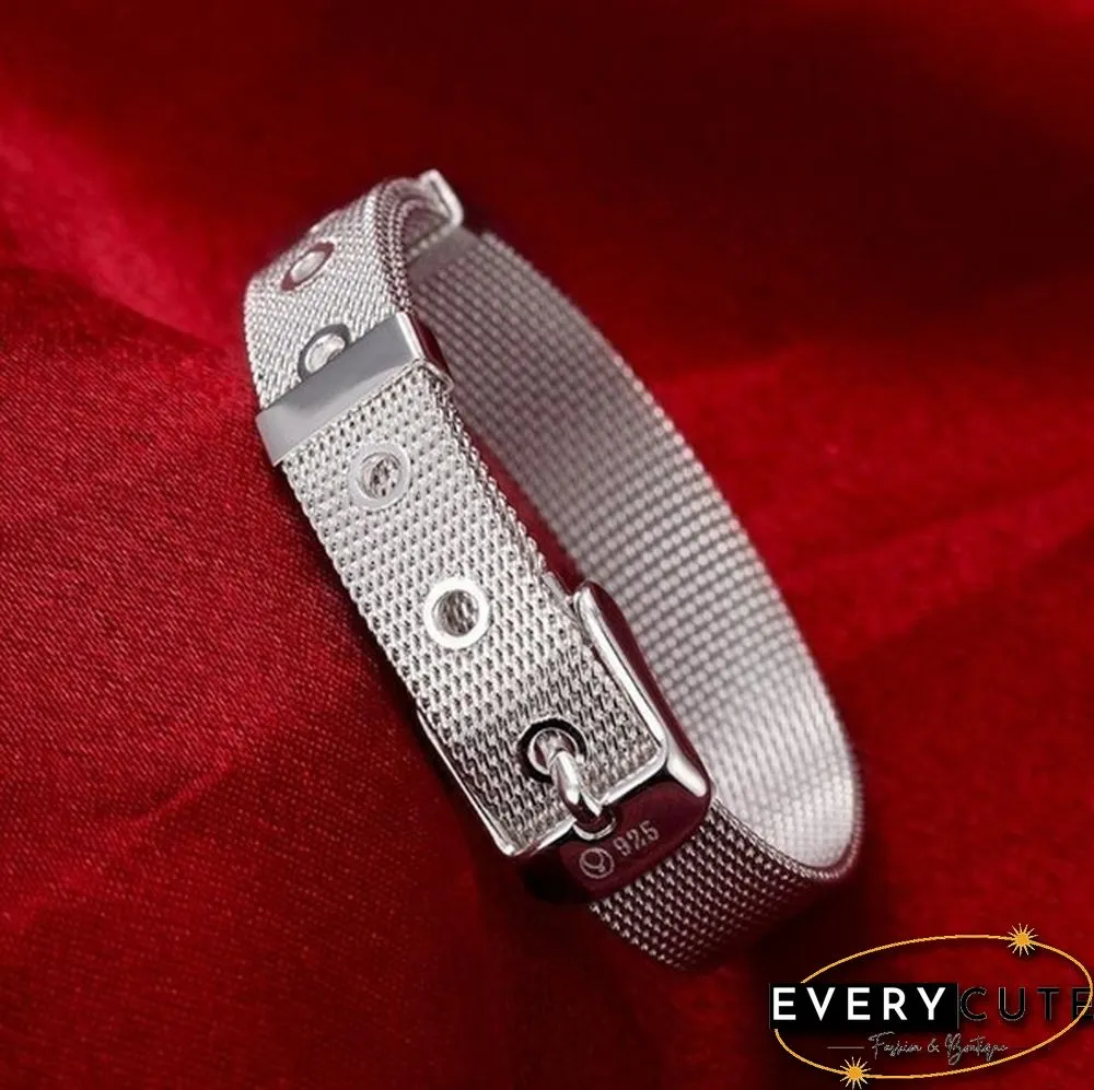 Fashion Jewelry 925 Sterling Silver Bangle Bracelets for Women