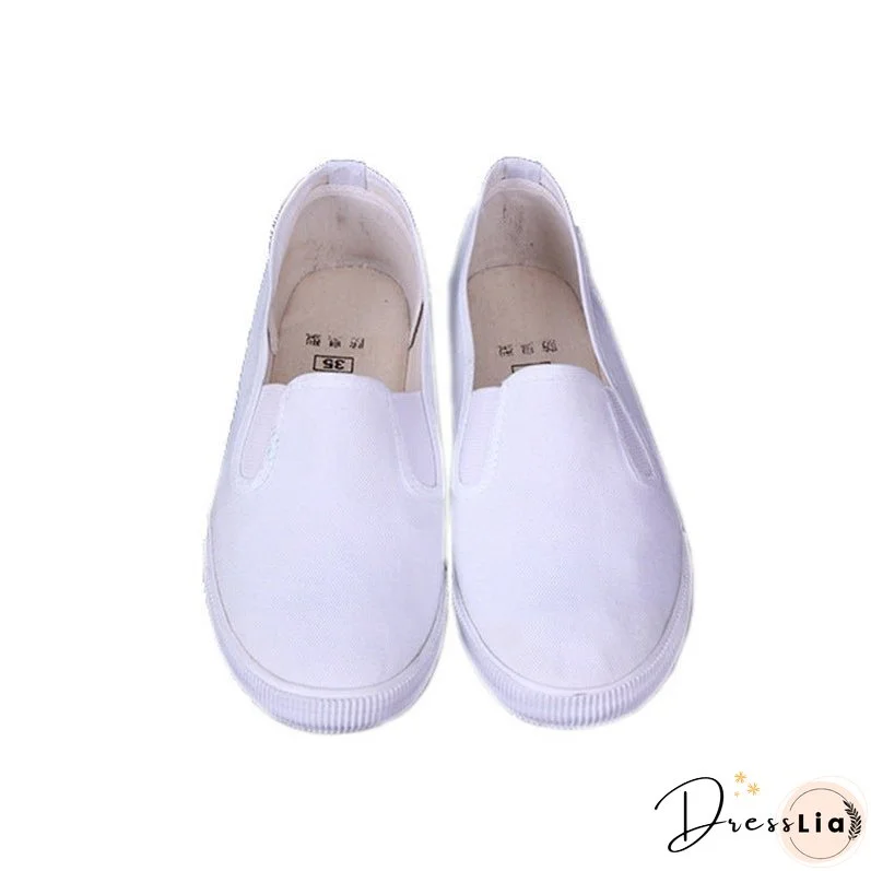 Trendy Classic Rubber White Cotton Unisex Casual Shoes