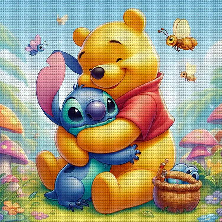 Huacan Brand】Disney Winnie The Pooh 11CT Stamped Cross