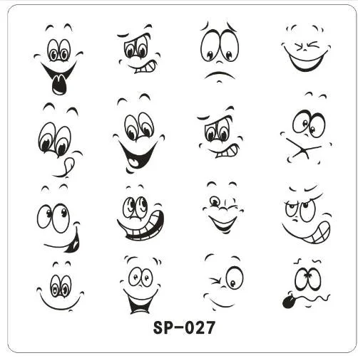 Nail Stamping Plates Cartoon Stamping Plate  SP Design Nail Art Image Plate Equipment Stamp Stamping Plates Manicure Template-Nail Inspo