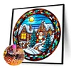 Diamond Painting-DIY Full Round Drill Santa Claus Outside(40x40cm)