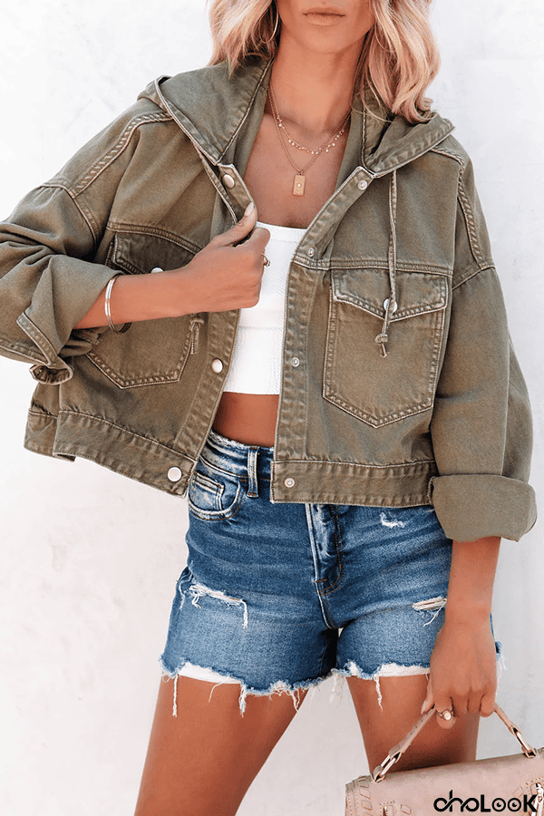 Short But Sweet Crop Hooded Jacket