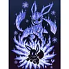 Orange Silhouette Pok&eacute;mon-11CT Stamped Cross Stitch 40*53cm