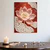 DIY Pearl Painting Lotus for Home Decor with Frame(30x40cm)