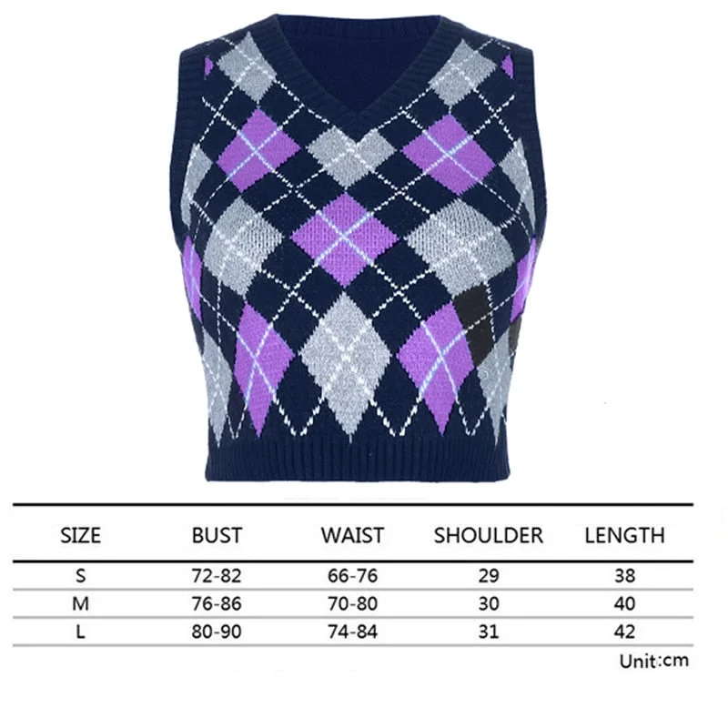 e girl Sweater Vest women jumper V Neck pullover Knitted Vests Women y2k Preppy Style Crop Top Autumn 2020 solid outfit