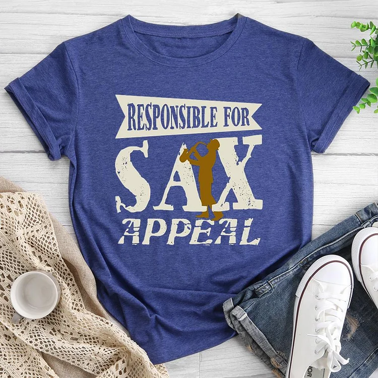 Saxophone Round Neck T-shirt