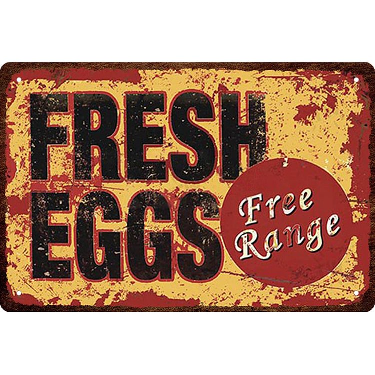 Farm Fresh Eggs For Sale - Vintage Tin Signs/Wooden Signs - 7.9x11.8in & 11.8x15.7in