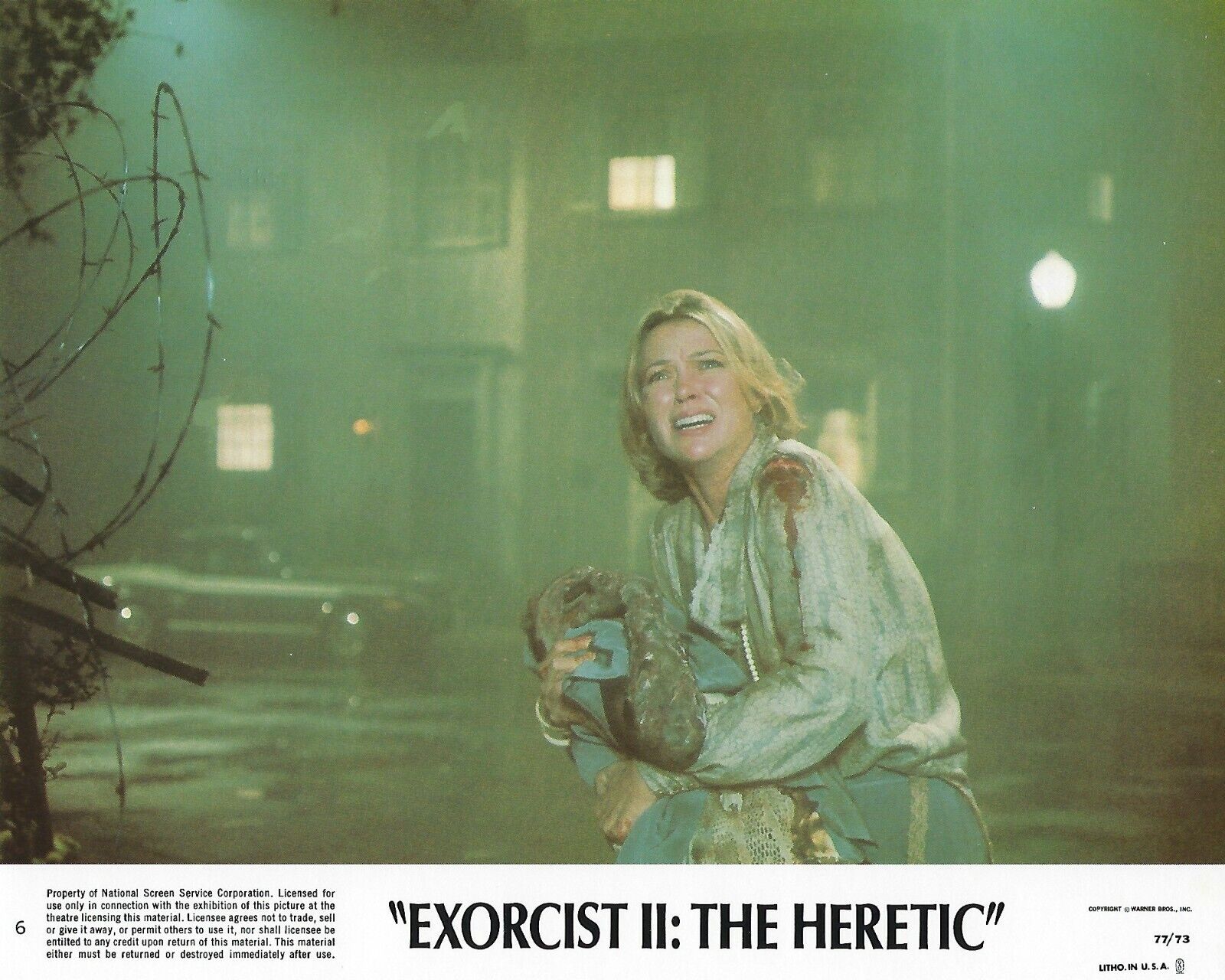 Exorcist 2 Original 8x10 Lobby Card Poster Photo Poster painting 1977 Blair Sydow Winn II #6