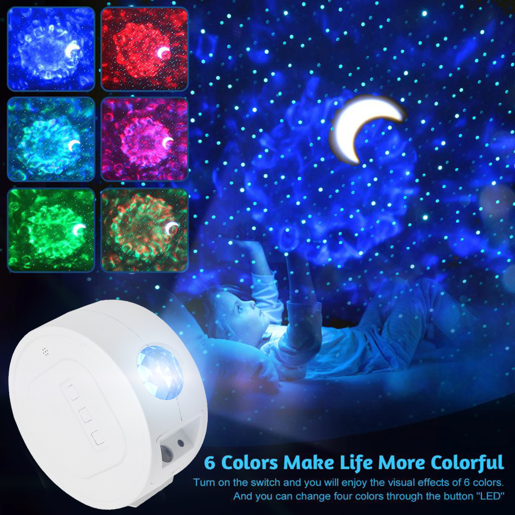 

Star LED Remote Control Laser-Bluetooth Laser Projector Night Light, White, 501 Original