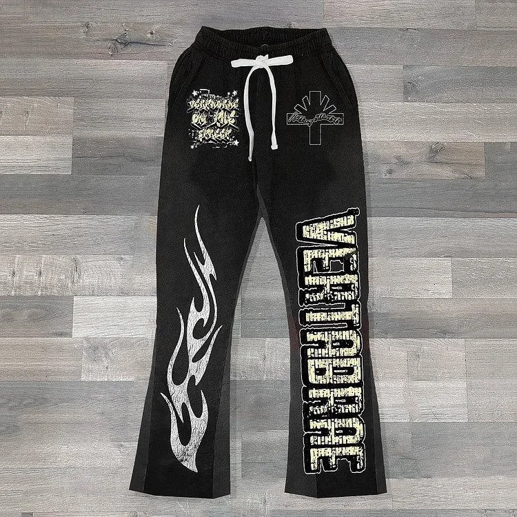 Vintage Vertabrae Graphic Flared Sweatpants SOPULA