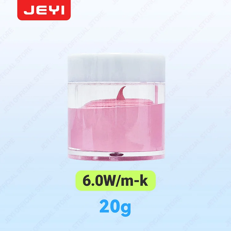 JEYI Pink Thermal Putty 6.0W/mK - High Performance Non-Curing Heat Transfer Compound for CPU GPU Electronics, Industrial Gap Filler Putty for PC Laptop PS5 VRM Chipsets (10g/20g/30g Options)