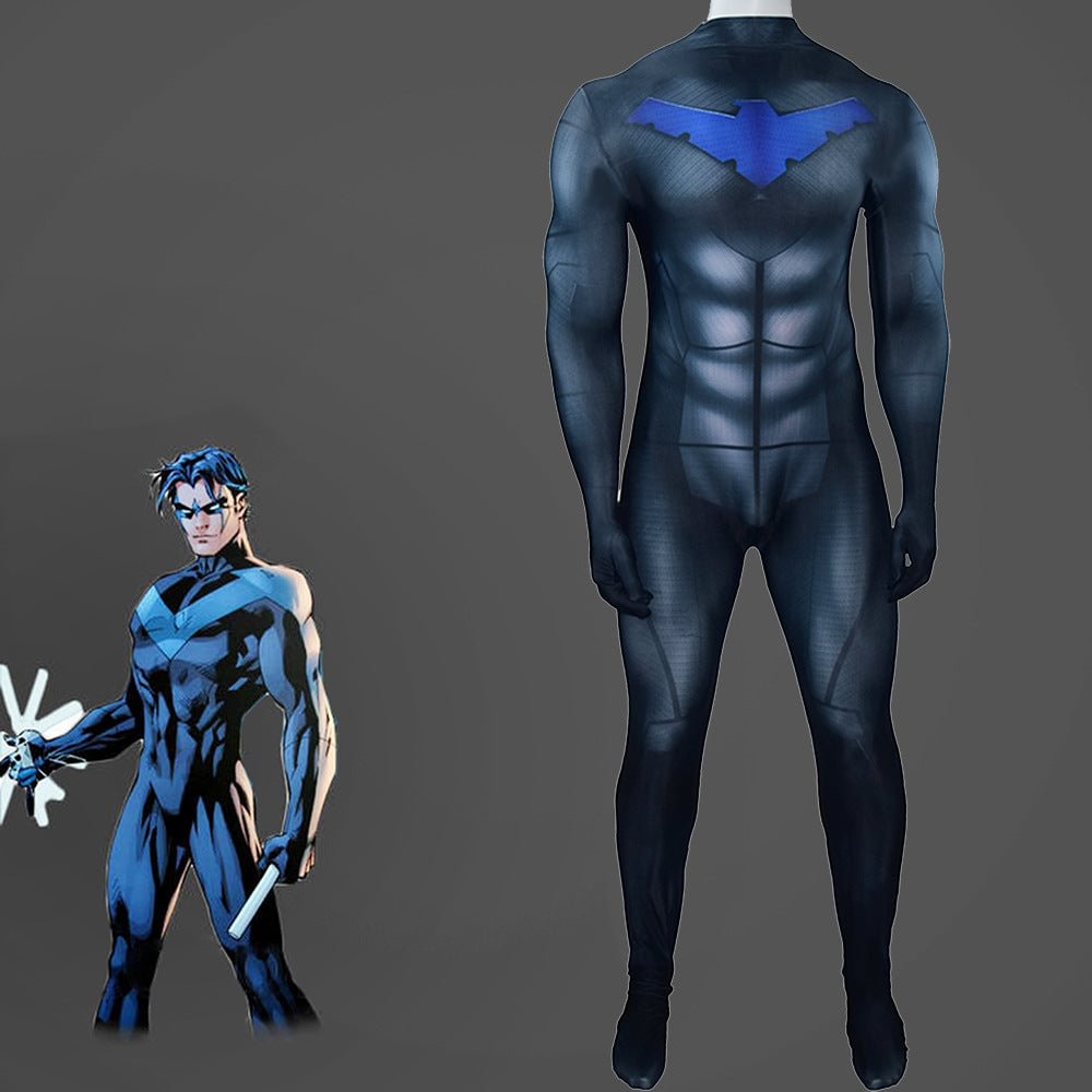 The Dark Knight Bruce Wayne Bodysuit Jumpsuit Superhero Halloween Kids Adult-elleschic