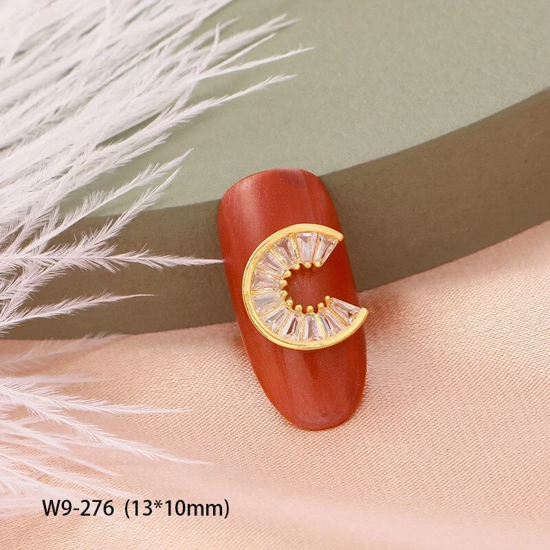 2pcs 2021 New 3D Metal Zircon Nail Art Jewelry Top Zircon Crystal Manicure Zircon Diamond Pendant Japanese Nail Decoration