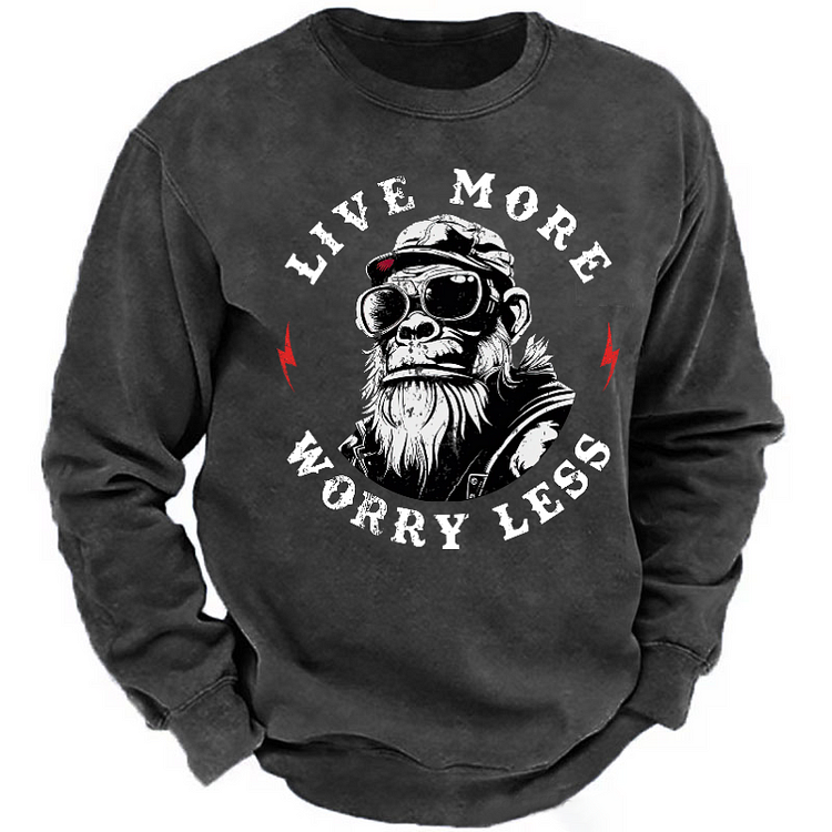 Live More Worry Less Sweatshirt-Custom Your Name