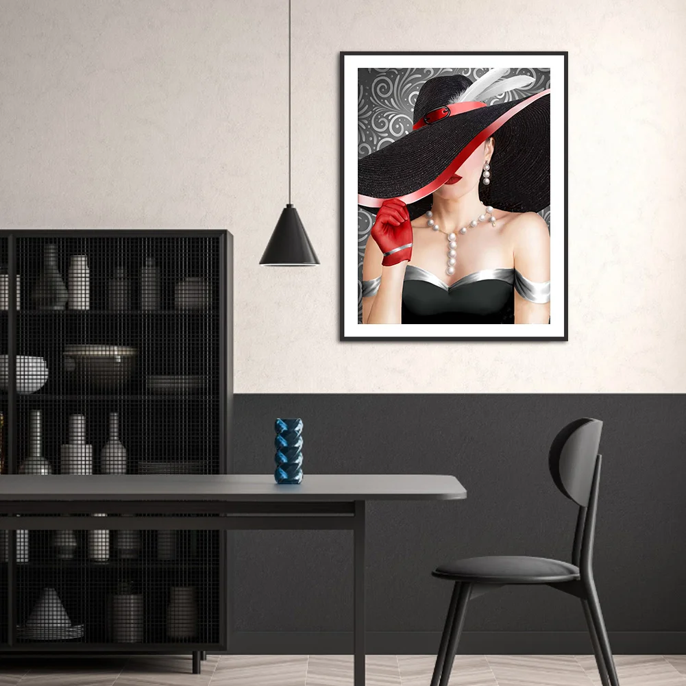 Diamond Painting - Full Round Drill - Elegant Lady(30*40cm)