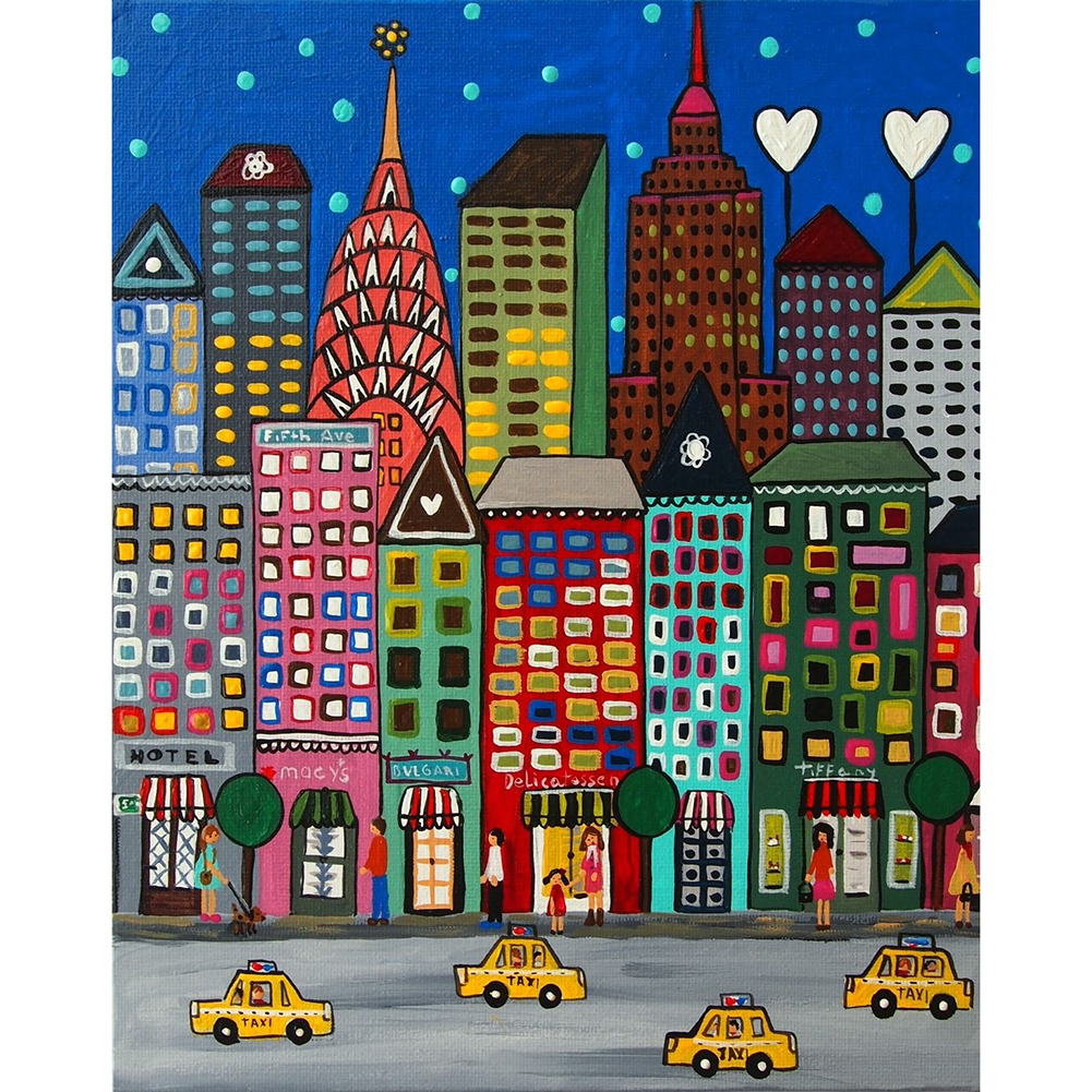 

30*40CM - Round Drill Diamond Painting - House, 501 Original