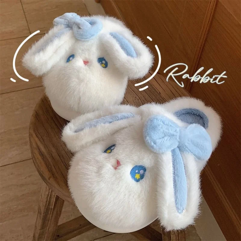 Kawaii Cute Bunny Furry Indoor Slippers SP19212