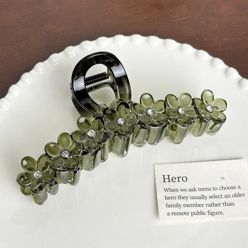 Women’s Retro Flower Plastic Resin Flowers Hair Claws