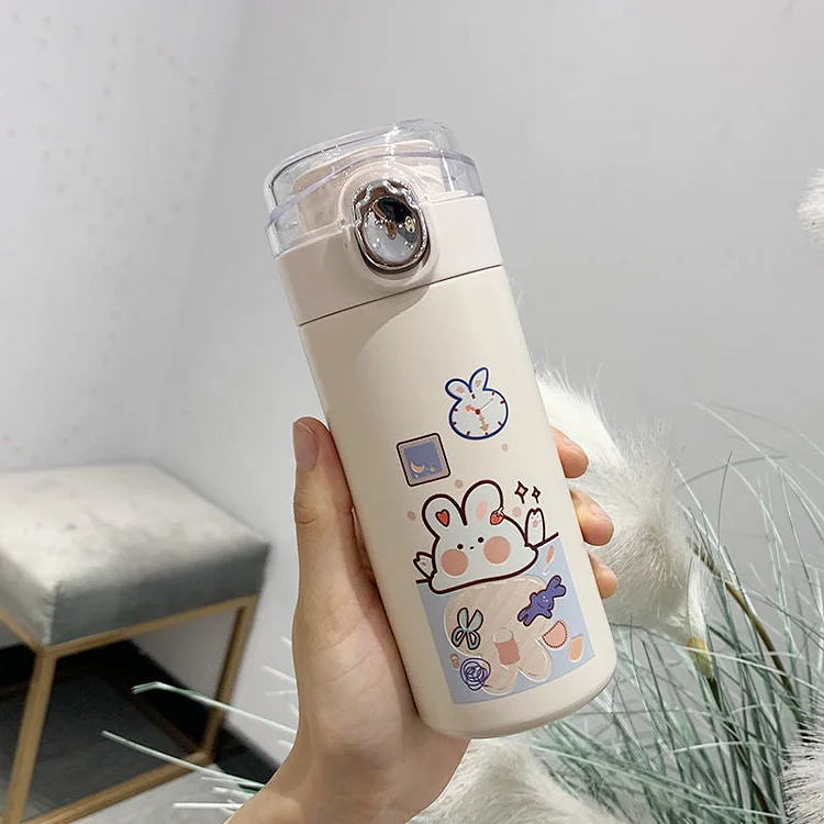 320ml Kawaii Cartoons Stainless Steel Tumbler - Gotamochi Kawaii Shop, Kawaii Clothes