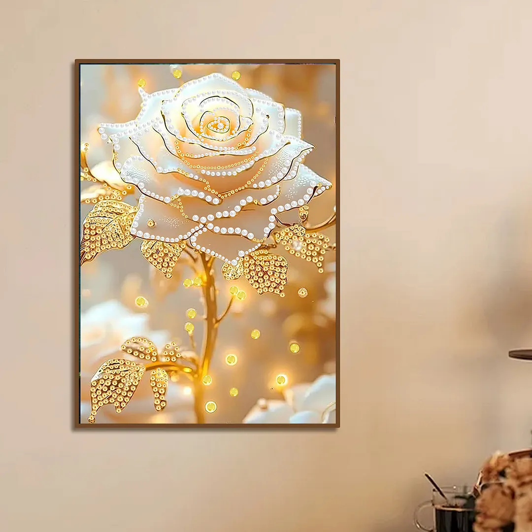 Pearl Painting Kit for Adults Gilded Rose 11.81x15.75in