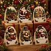 6pcs DIY Santa Scene Diamond Painting 3D Greeting Card