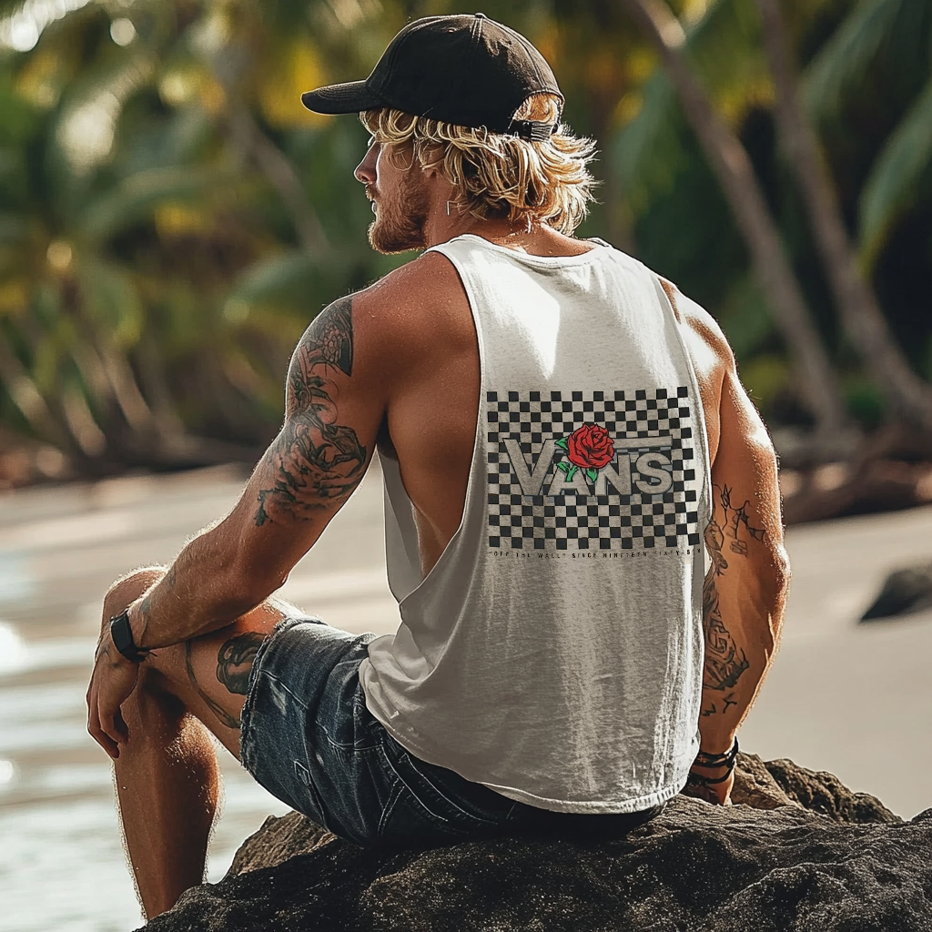  Stylish Sleeveless Top with Iconic Logo Design for Casual Wear