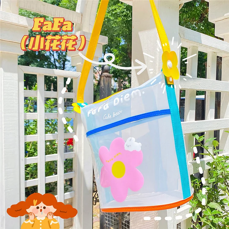 JOURNALSAY Summer Fashion Girl Flower Jelly One-shoulder Diagonal Bag