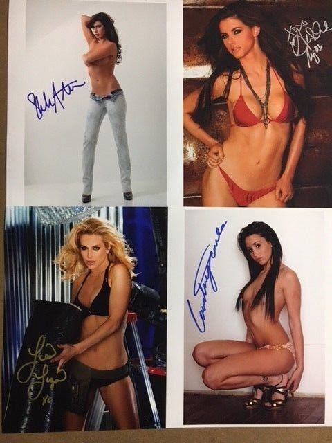 4 Signed Actress/Bikini Model Signed 8x10 Photo Poster paintings;Lisa Ligon,Shannah Taylor,etc