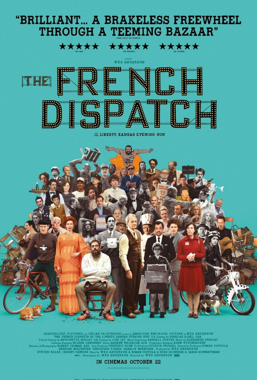 The French Dispatch movie SILK POSTER  Wall painting Home Decor