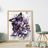 Purple Butterfly-11CT Counted Cross Stitch 40*50cm/15.75*19.69in