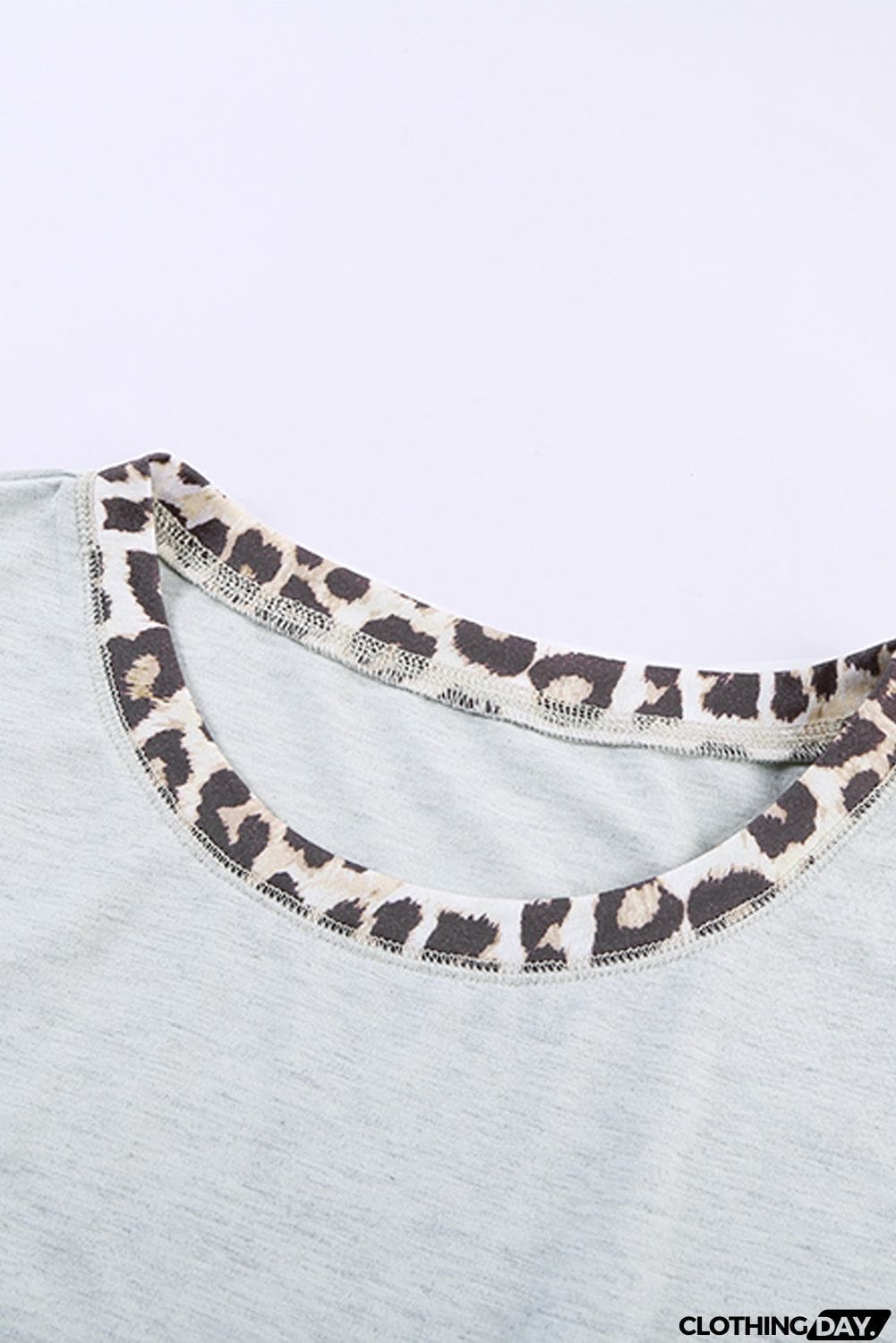 Women's Casual Animal Print Colorblock Short Sleeve Top