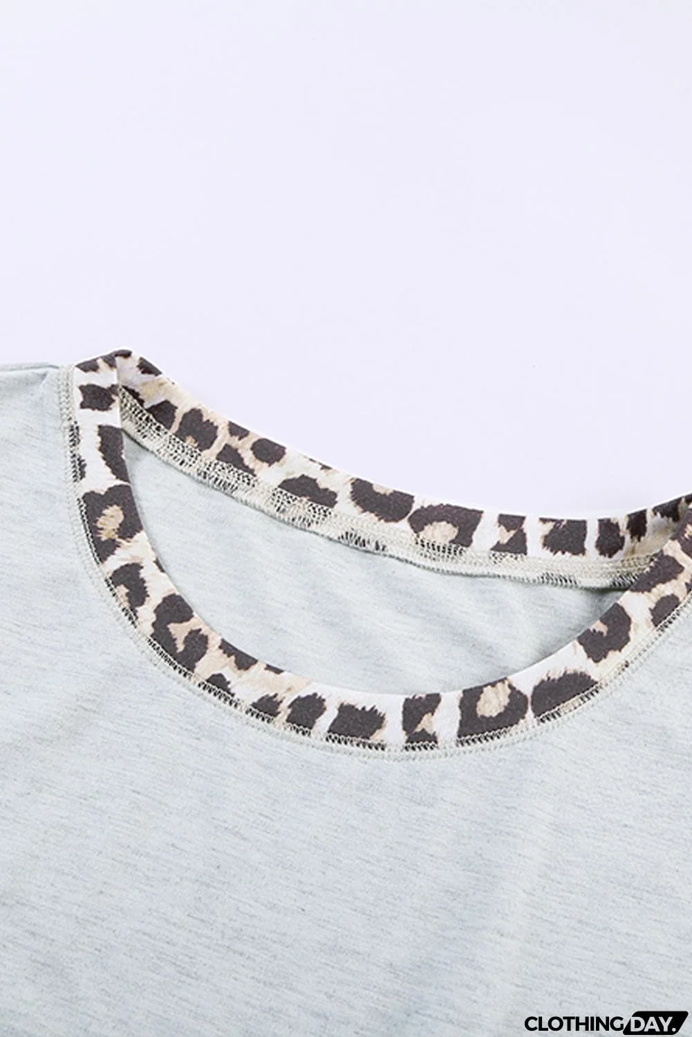 Women's Casual Animal Print Colorblock Short Sleeve Top