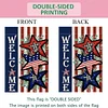 DIY Diamong Painting Double Sided Drills Garden Flags Outdoor Decor Holiday Garden Decorations Kit(Welcome)