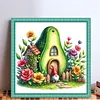 Gnome Hut-Partial 11CT Stamped Cross Stitch Bead Embroidery 36*36cm/14.17*14.17in tapestrymarket