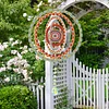 >Upgrade Size<DIY Diamond Painting Double-sided Rotatable Mandala Hanging Wind Chime Suncatcher Hanging Kit