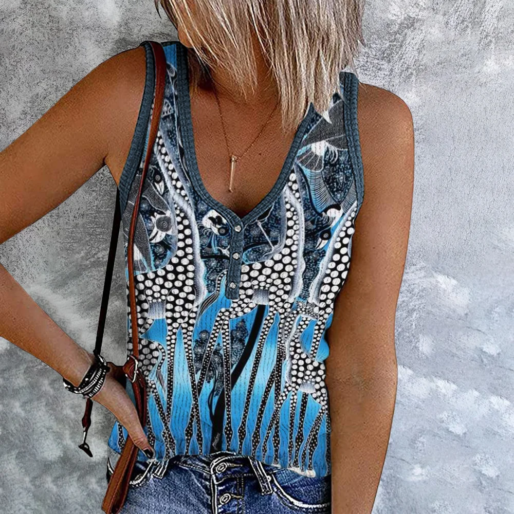 African Tribal Zebra Print Tank Top