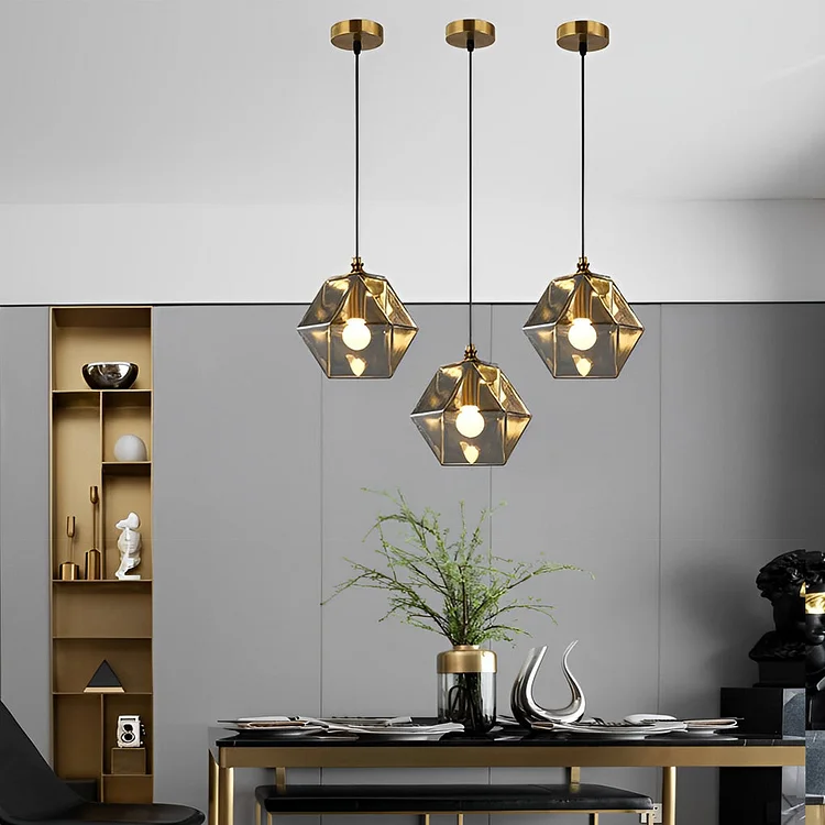 Creative Design Glass Metal Nordic Pendant Light Kitchen Island Lighting - Appledas