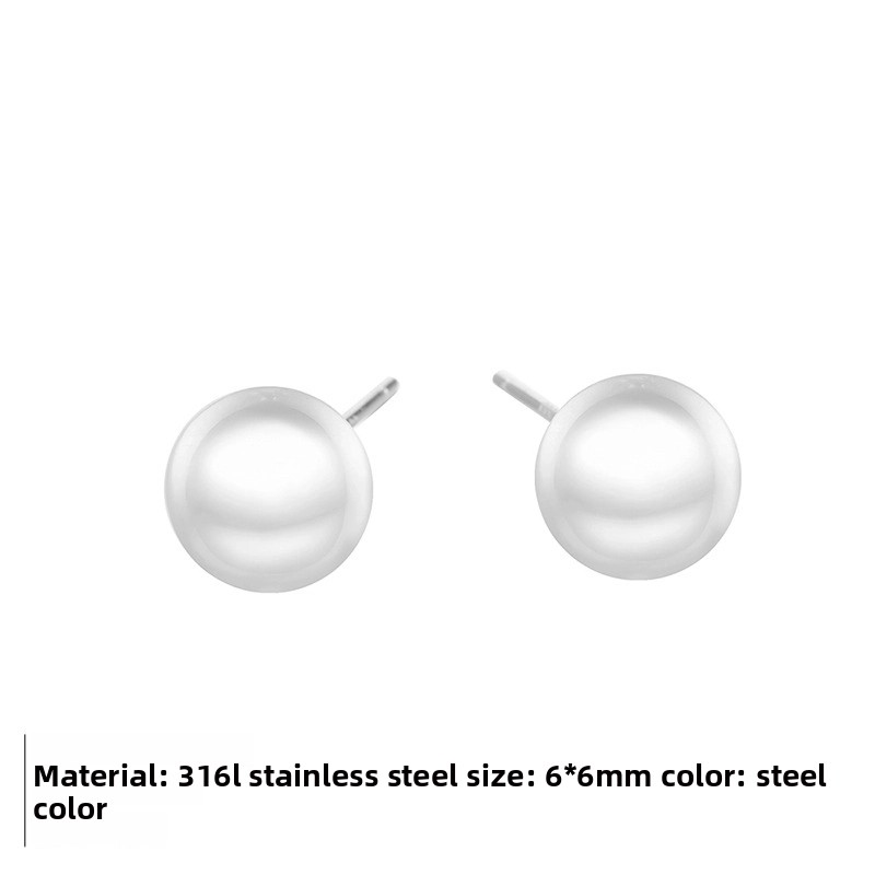 Fashion Geometric Stainless Steel Artificial Pearls 14K Gold Plated Earrings