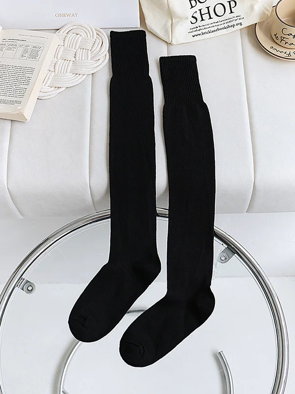 Casual Skinny Solid Color Stockings Accessories