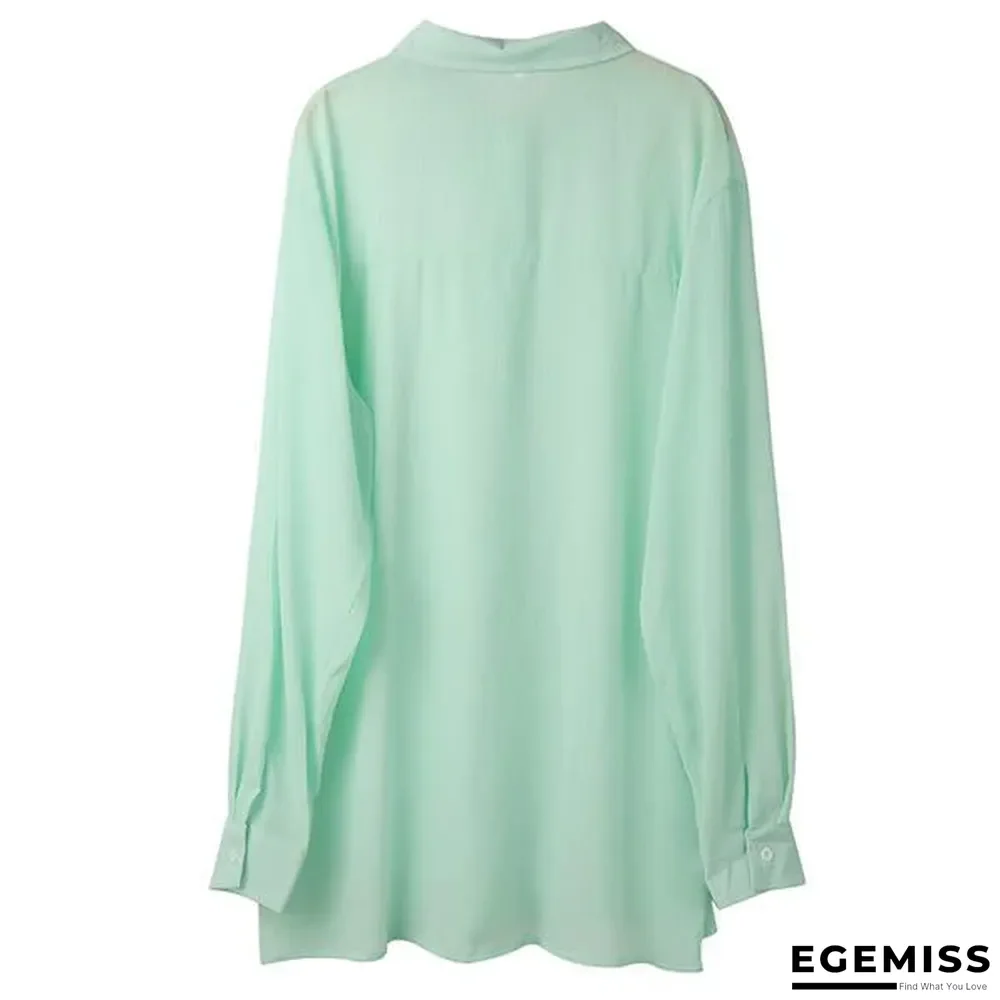 Men Casual V-NeckSolid Color Shirts | EGEMISS