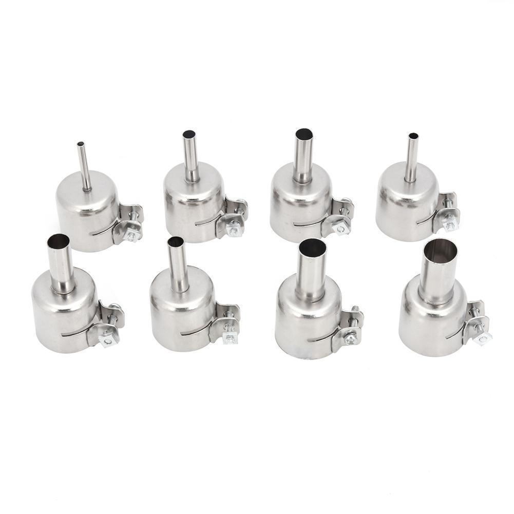 

8Pcs Round Nozzle For 850 Hot Wind Air Gun Welding Heat Resistant Soldering, 501 Original