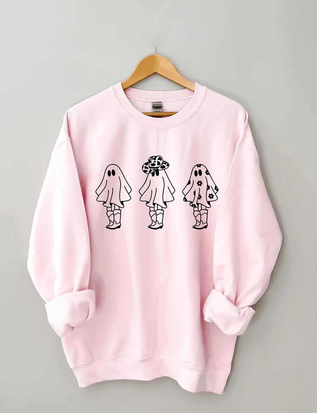 Ghost Outline Spooky Season Sweatshirt