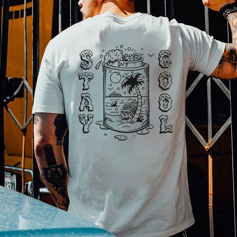 Stay Cool Printed Casual Men's T-shirt - Krazyskull