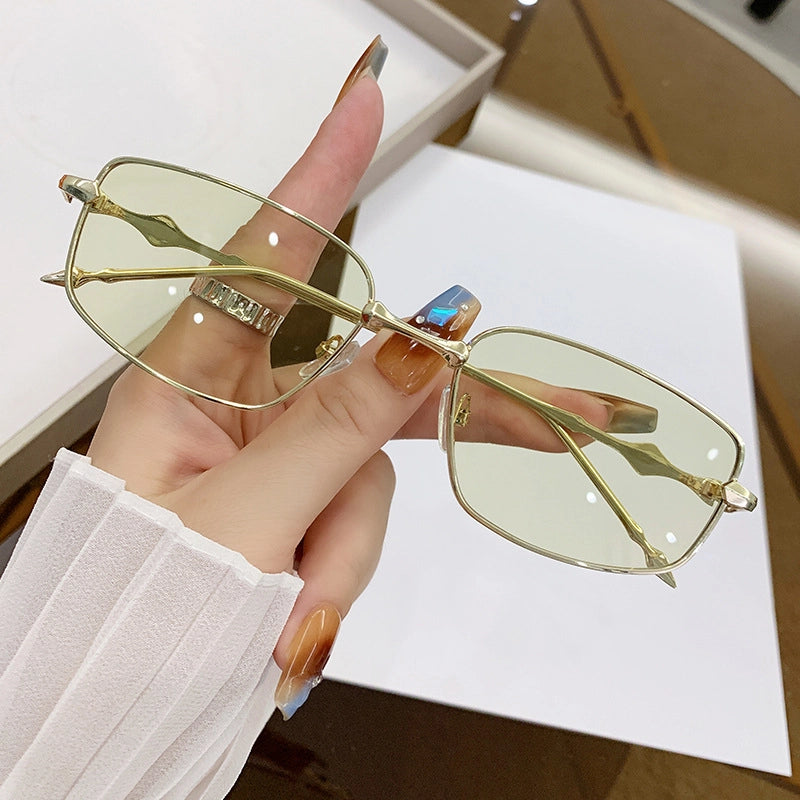 Casual Minimalist Solid Color Pc Square Full Frame Glasses